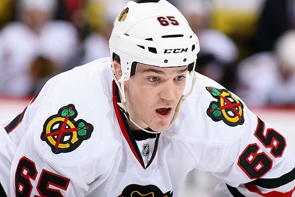 Andrew Shaw, doesn't mind the biff