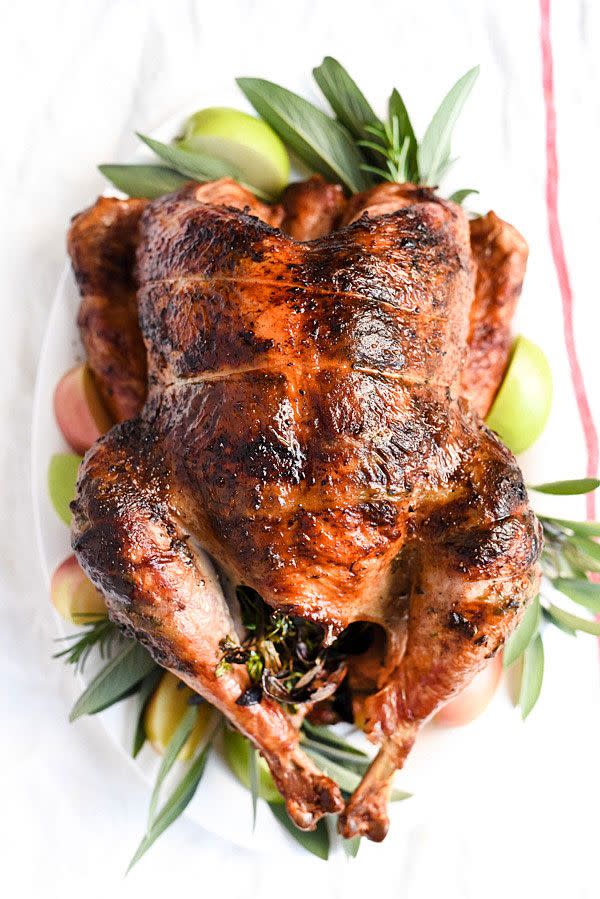 <p>Rotisserie chicken fans, this one's for you.</p><p>Get the recipe from <a href="http://www.foodiecrush.com/herb-butter-rotisserie-turkey/" rel="nofollow noopener" target="_blank" data-ylk="slk:Foodie Crush;elm:context_link;itc:0;sec:content-canvas" class="link ">Foodie Crush</a>.</p>