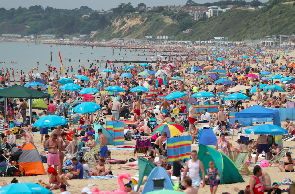 The crowds flocked to Bournemouth on Sunday (Picture: PA)