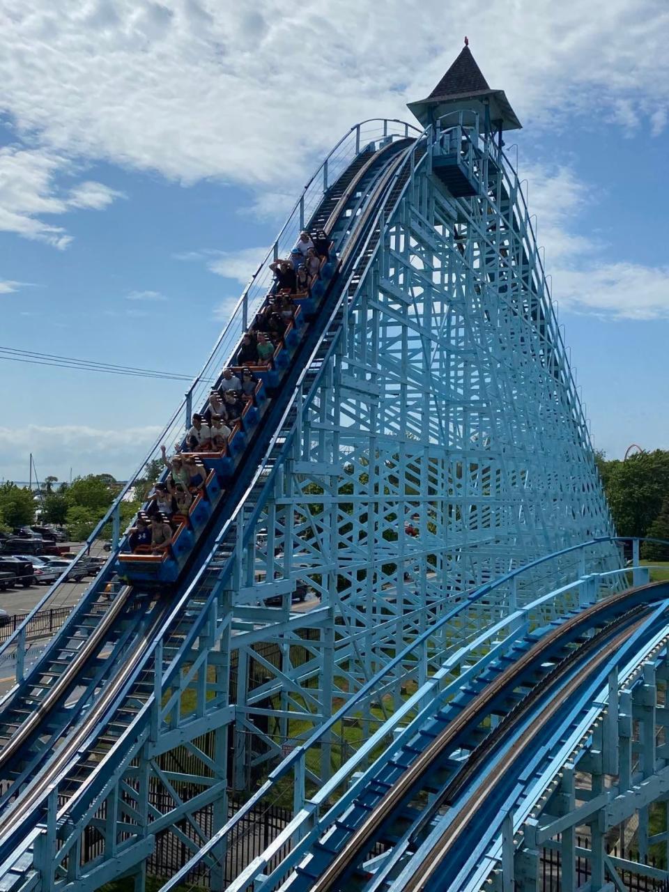 Cedar Point's oldest roller coaster is the Blue Streak, among nearly 20 coasters at the Ohio amusement park.