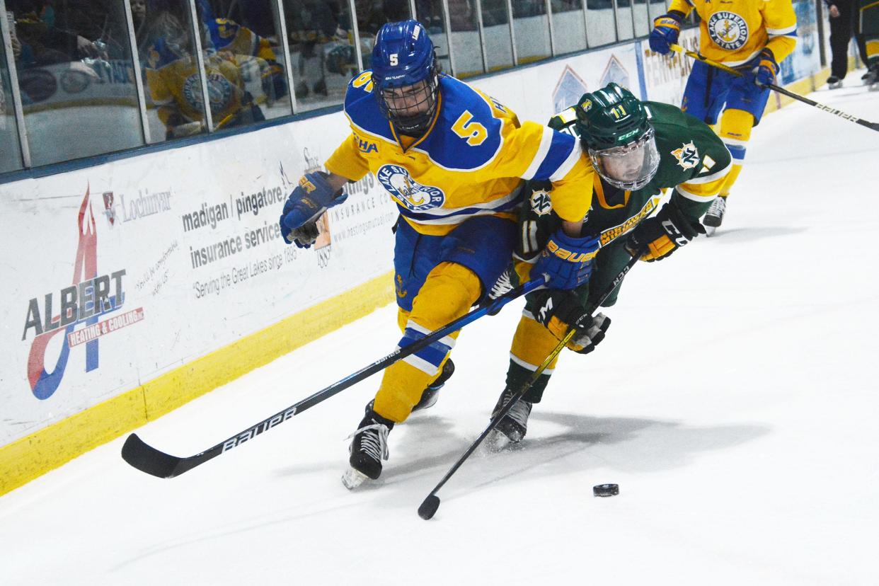 The Lake Superior State Lakers play in Taffy Abel Arena.