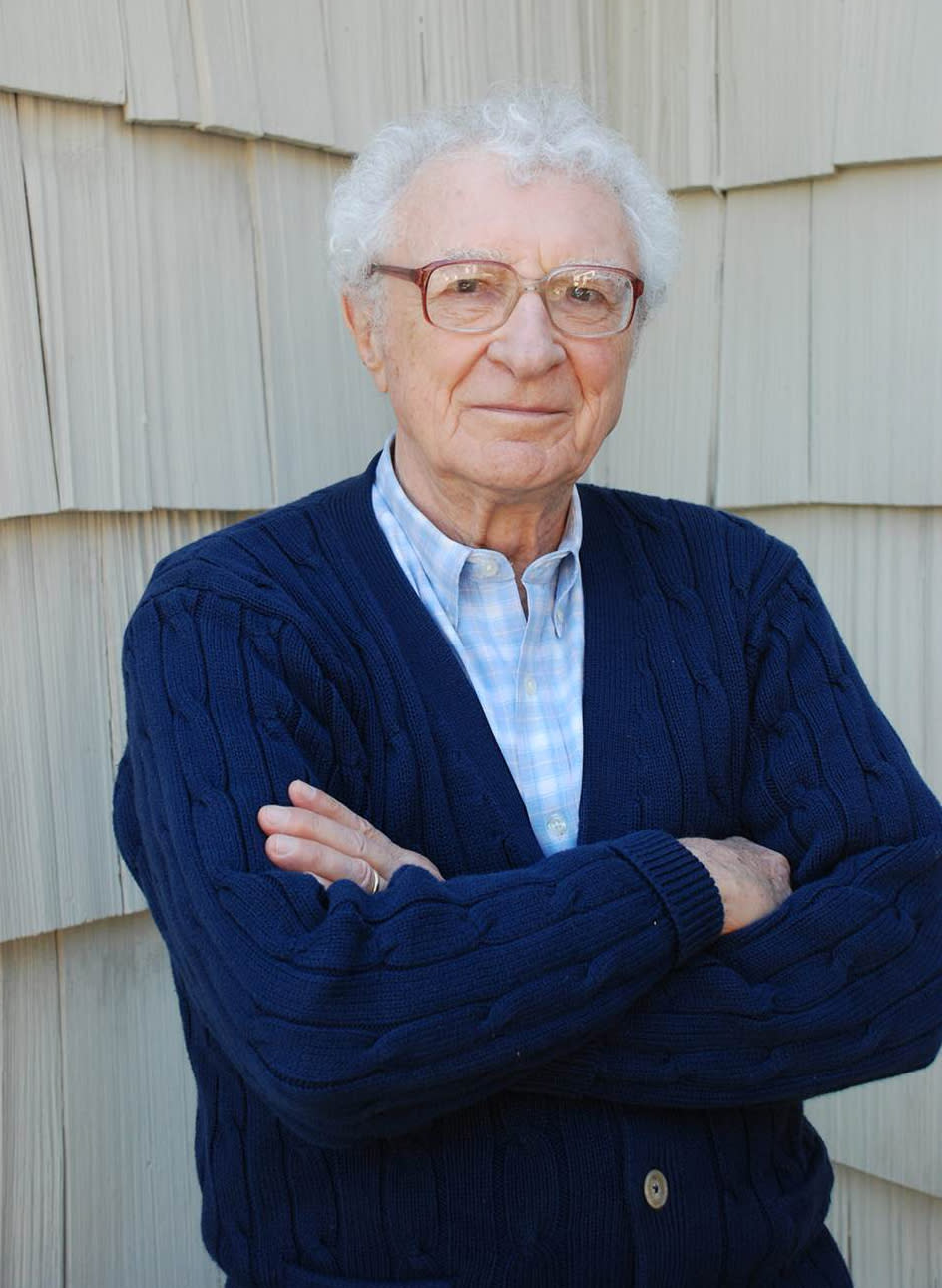 This 2012 image released by Katz Public Relations shows Sheldon Harnick at his home in East Hampton, N.Y. The 89-year-old Tony- and Grammy Award-winning lyricist and writer has written a few musicals, including; "Dragons," a new musical based on the Moliere comedy "The Doctor in Spite of Himself, "Smiling, The Boy Fell Dead," based on a book by Ira Wallach and the 1960 off-Broadway flop, and "Dragons" based on Yevgeny Schwartz's play "The Dragon," which Harnick saw in 1963 and thought cried out to be made into a musical. (AP Photo/Katz Public Relations, Matthew Harnick)