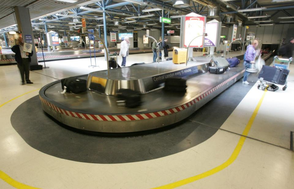 The baggage reclaim area at Heathrow’s Terminal 3 (Tim Ockenden/PA). (PA Archive)