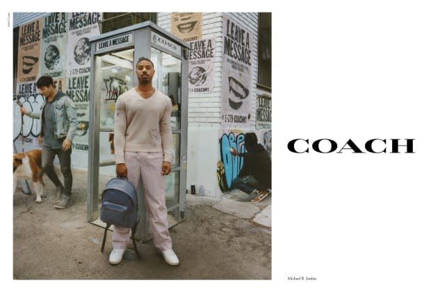 Michael B. Jordan <em>in Coach's Spring 2021 campaign.</em>