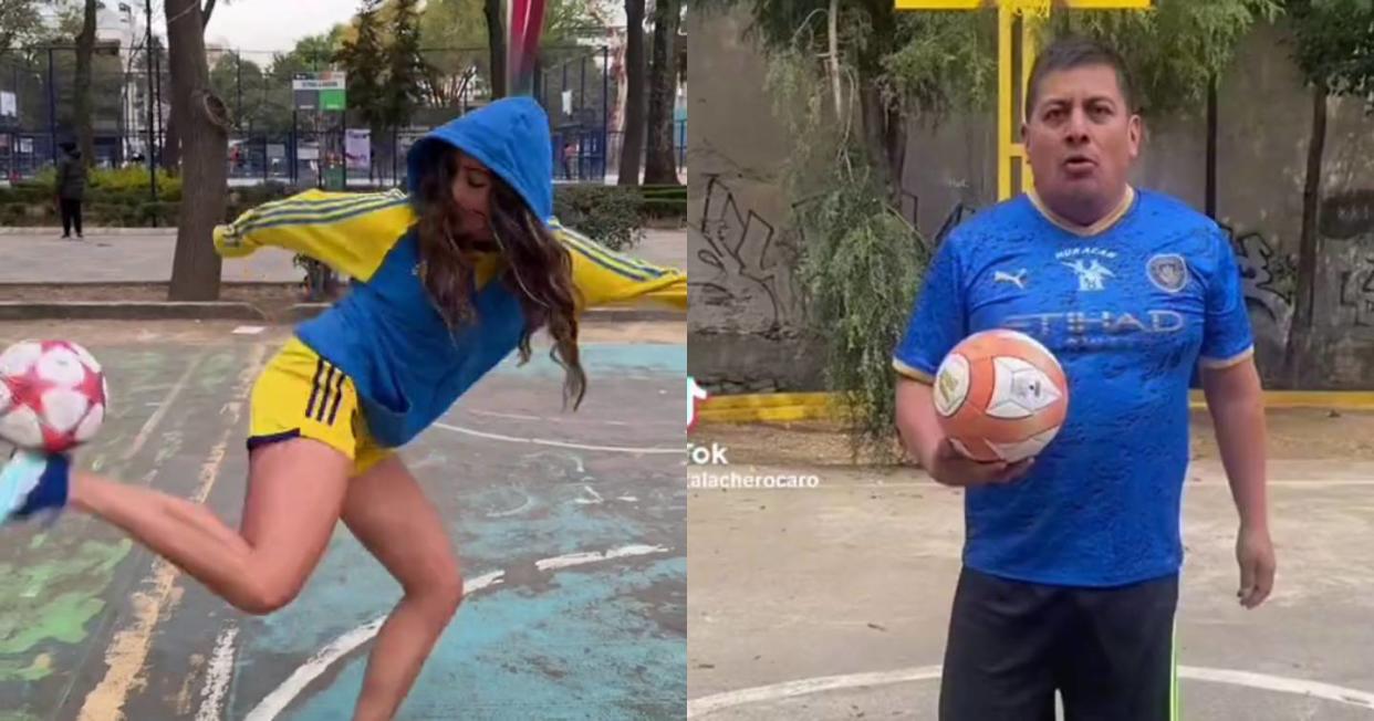 Mercedes Roa, una crack con el balón, se defiende de un comentario machista. Foto: Captura de video TikTok vía @mercedesroa