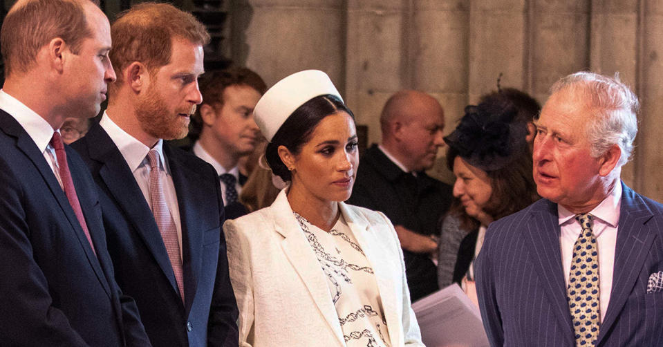 Prince William, Prince Harry, Meghan Markle and King Charles