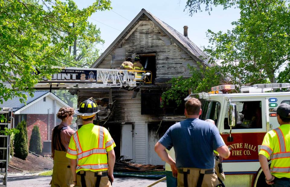 Emergency crews respond to fire on the 100 block of East Potter Street in Centre Hall on Wednesday, May 8, 2024. Abby Drey/adrey@centredaily.com