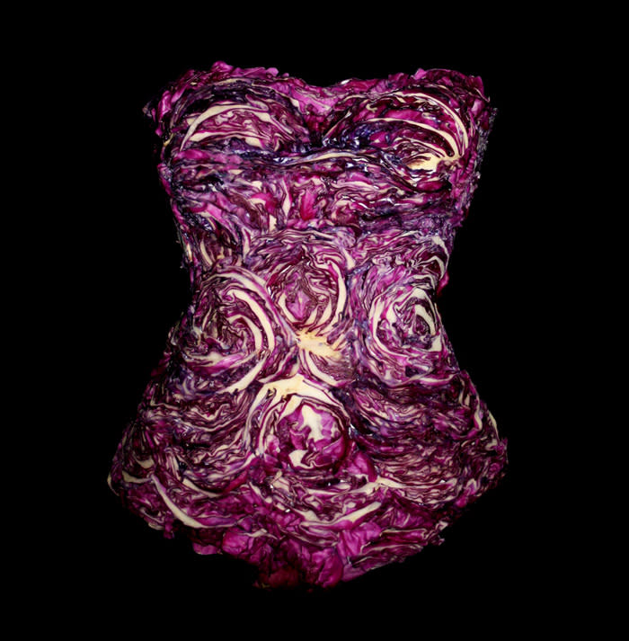 Red cabbage corset