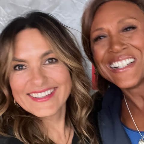 <p>Robin Roberts/Instagram</p> Mariska Hargitay and Robin Roberts at the Eras Tour