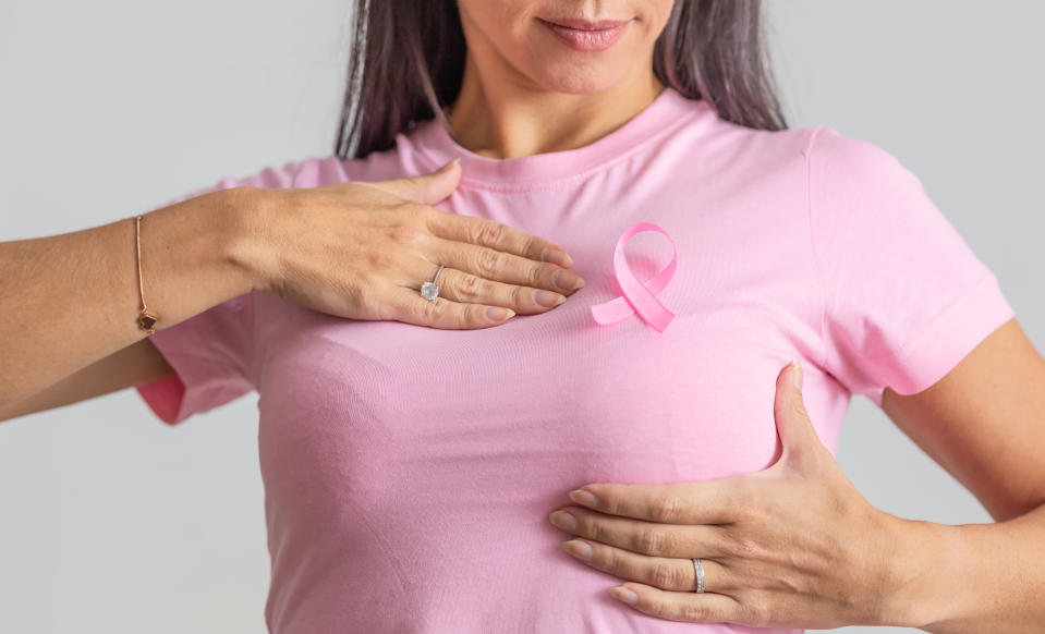 Unlike cysts, breast tumours are typically hard and unmovable. (Photo via Getty Images)