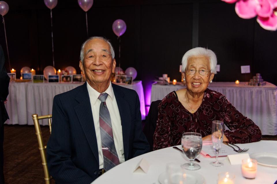 Michelle's grandparents at a wedding