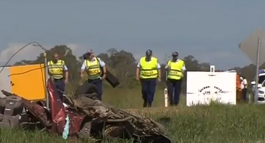 Elle's father, a police sergeant, attended the scene of the fatal crash. Photo: 7 News.