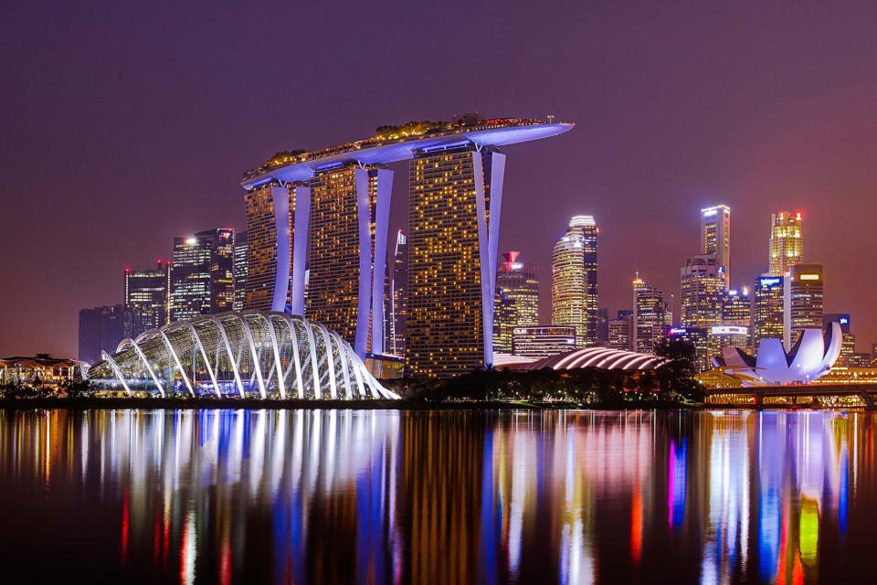 Marina Bay Sands at nighttime