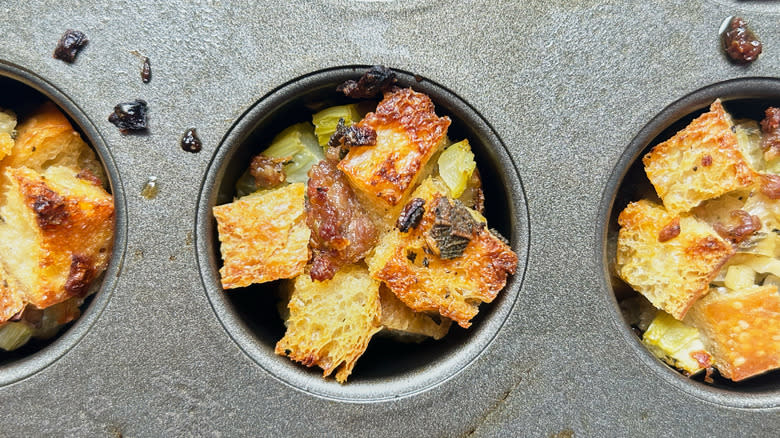 stuffing bite in pan