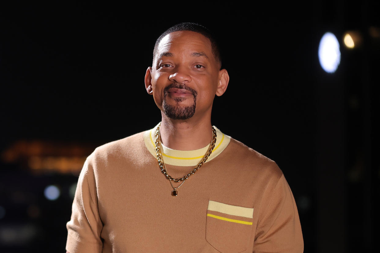 MEXICO CITY, MEXICO - MAY 31: Will Smith poses during a photoshoot for the movie 'Bad Boys: Ride or Die' at Angel de la Independencia on May 31, 2024 in Mexico City, Mexico. (Photo by Hector Vivas/Getty Images)