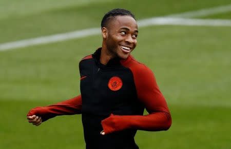 Britain Soccer Football - Manchester City Training - Manchester City Training Ground - 27/9/16 Manchester City's Raheem Sterling during training Action Images via Reuters / Jason Cairnduff Livepic