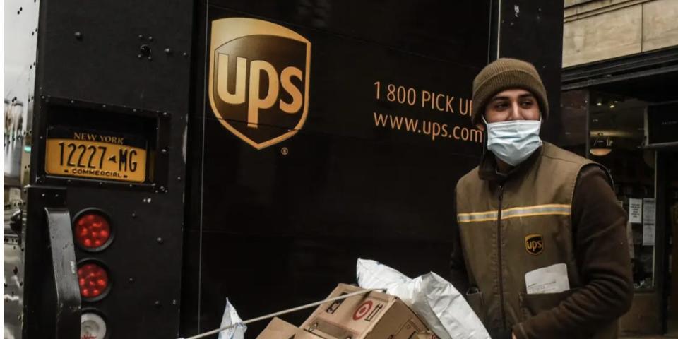 UPS delivery man mask