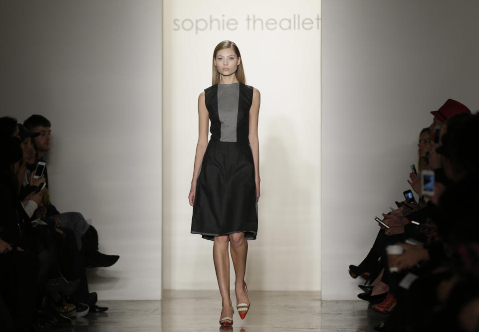 The Sophie Theallet Fall 2013 collection is modeled during Fashion Week in New York on Tuesday, Feb. 12, 2013. (AP Photo/Seth Wenig)