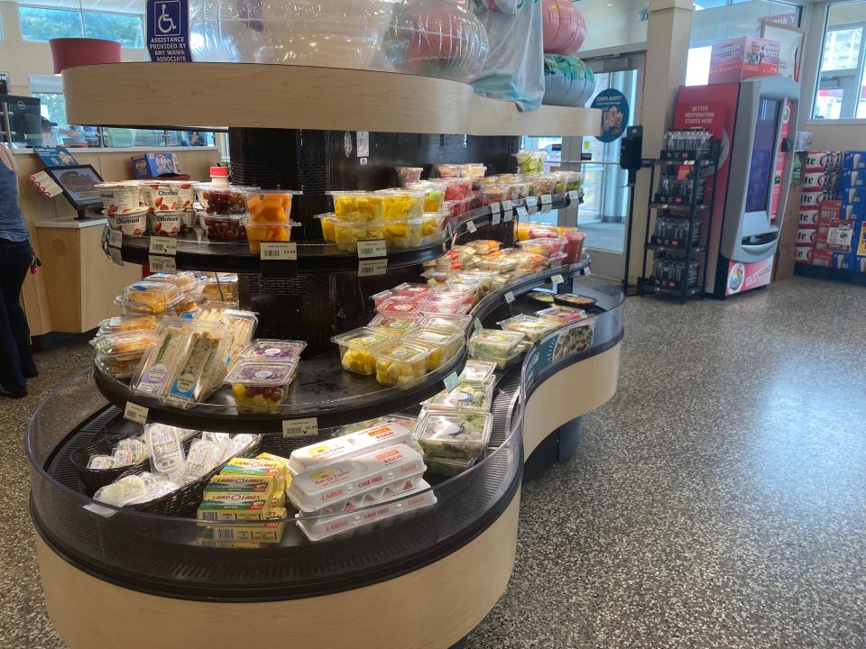 Display of cold snacks at Wawa