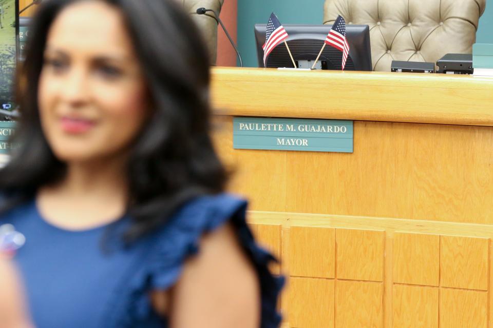 Corpus Christi Mayor Paulette Guajardo speaks to the media at City Hall Thursday, June 23, 2022.