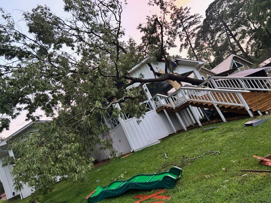 Damage at Lollipop Landing in Henderson County, courtesy of JW