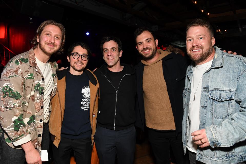 Nicholas Kraft, BJ Novak, Chef Tim Hollingsworth at Chain Event