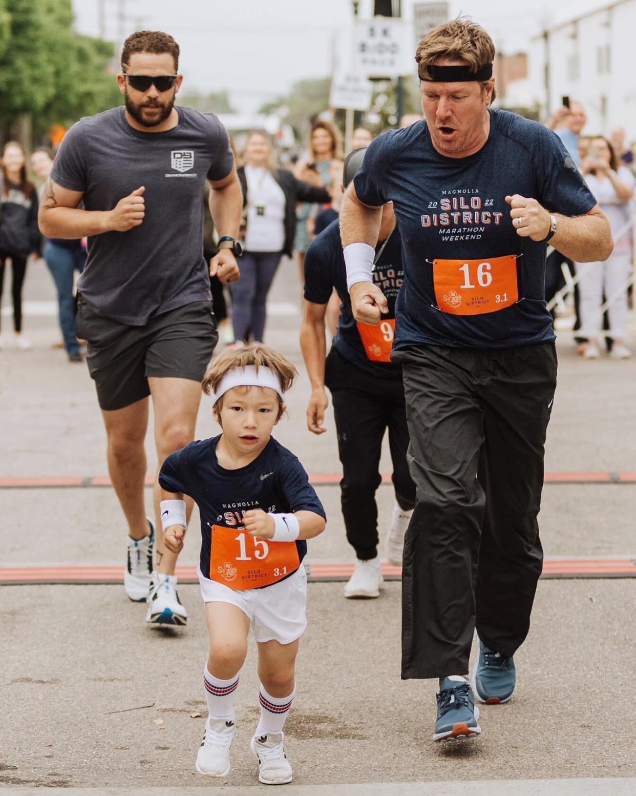 Chip Gaines Runs Charity Marathon with Son Crew, 3: 'My Baby is Better Than Your Baby'. https://www.instagram.com/p/Cct3gO2Mv2V/