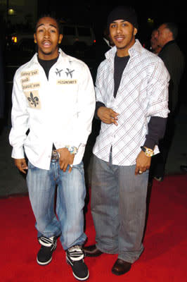 Omari Grandberry and Marques Houston at the Hollywood premiere of Paramount Pictures' Coach Carter