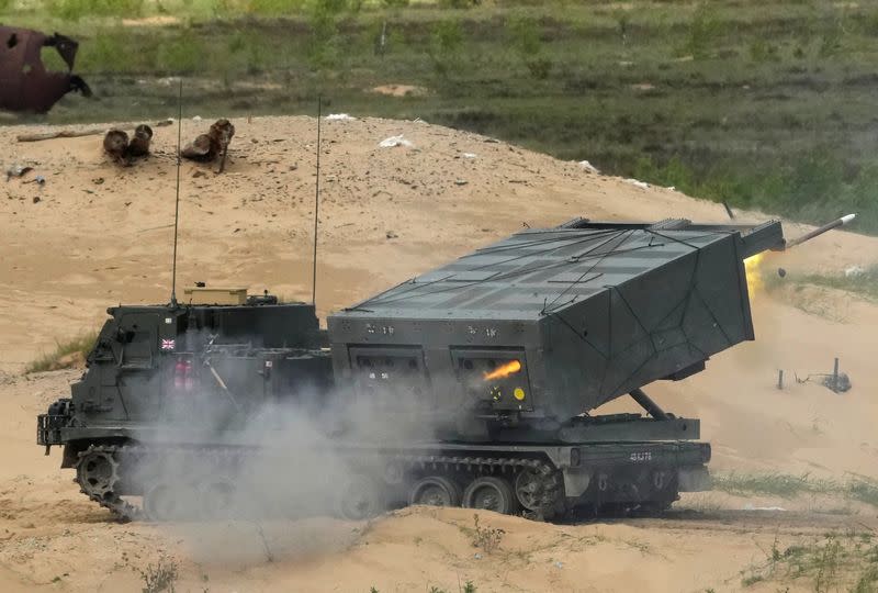 FILE PHOTO: Summer Shield 2022 military exercise in Adazi military base