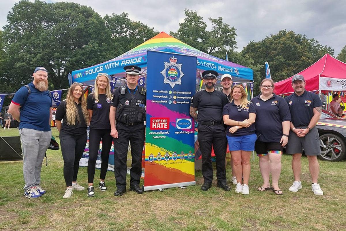 Event - Chief Constable BJ Harrington with members of the Essex Police LGBTQ+ network at Essex Pride <i>(Image: Essex Police)</i>