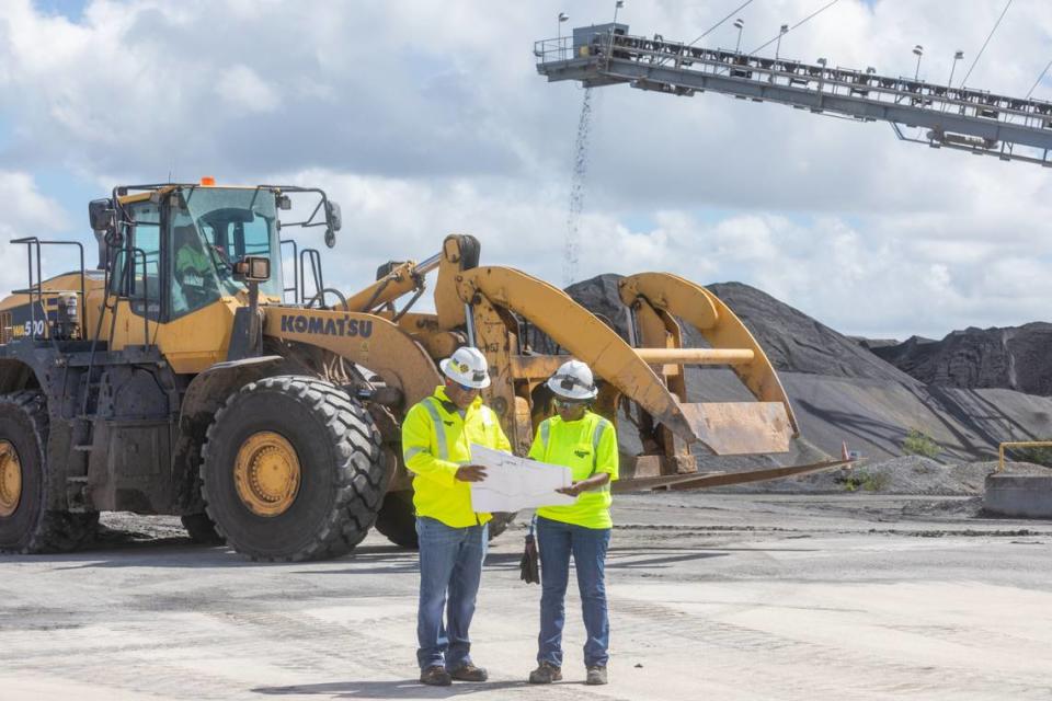 Provided image of workers in Mosaic’s Wingate Mine.