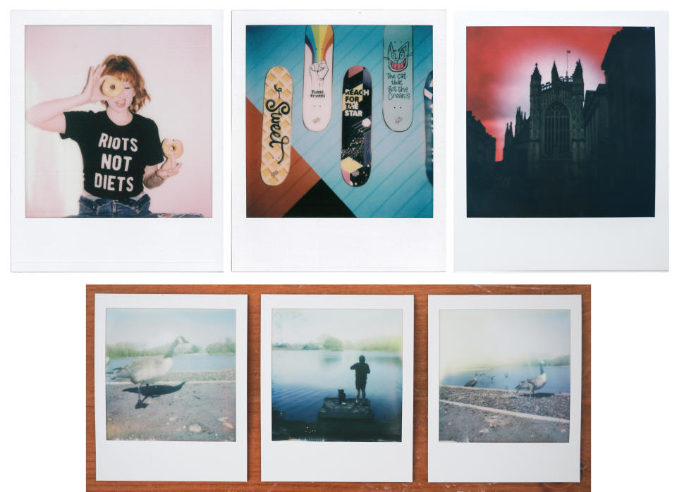 Instax vs Polaroid: a selection of Polaroid and Go prints