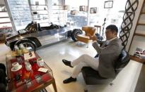 Ken Okuyama, high-end Japanese designer of the Ferrari F60 Enzo and Porsche Boxster, speaks during an interview with Reuters at his design studio in Tokyo, Japan, October 9, 2015. REUTERS/Yuya Shino