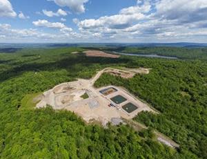 Aerial view of Nouveau Monde’s demonstration site at the forefront and the zone for the Matawinie mine industrial platform at the back, now ready for the start of civil works. See future mining infrastructure here: https://youtu.be/FftWOiGr_ok