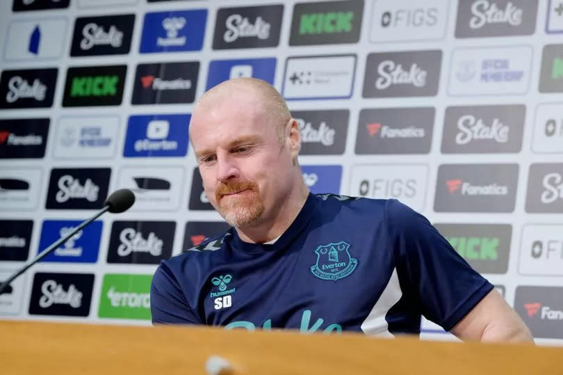 Sean Dyche during the <a class="link " href="https://sports.yahoo.com/soccer/teams/everton/" data-i13n="sec:content-canvas;subsec:anchor_text;elm:context_link" data-ylk="slk:Everton;sec:content-canvas;subsec:anchor_text;elm:context_link;itc:0">Everton</a> Press Conference at Finch Farm on January 12, 2024 -Credit:Photo by Tony McArdle/Everton FC via Getty Images