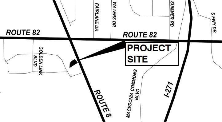 This illustration shows the site of the Chipotle property at the Crossings at Golden Link, where a drive-thru/pickup window is proposed on the south side of the building.