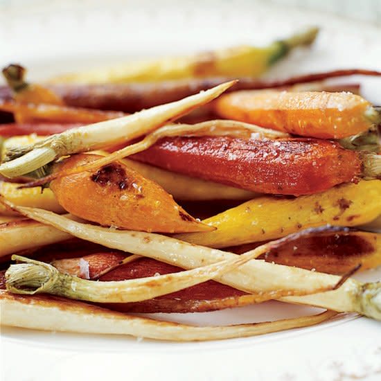 <p>Sometimes rethinking just means not overthinking. Don’t forget to enjoy seasonal ingredients just as they are.</p><p><a href="https://www.foodandwine.com/recipes/tricolor-roasted-carrots-and-parsnips" rel="nofollow noopener" target="_blank" data-ylk="slk:GO TO RECIPE;elm:context_link;itc:0;sec:content-canvas" class="link ">GO TO RECIPE</a></p>