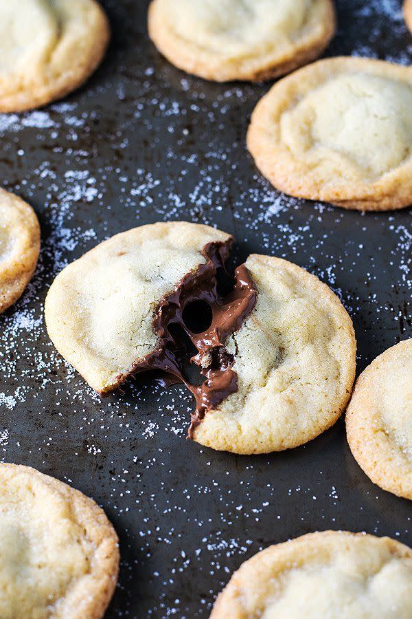 Nutella Stuffed Sugar Cookies