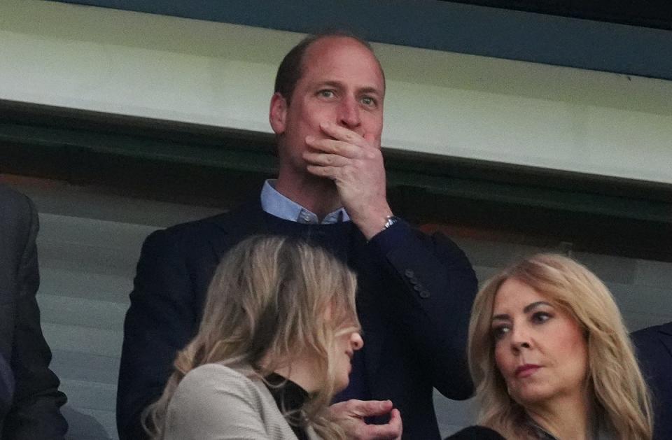 A pensive William watches on (David Davies/PA Wire)