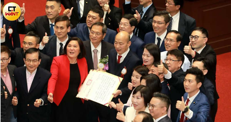 國民黨立委韓國瑜當選立法院長。（圖／周志龍攝）
