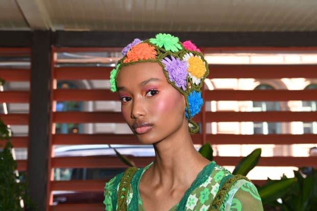 <p>A beauty look from Anna Sui Spring 2022.</p><p>Photo: Slaven Vlasic/Getty Images</p>