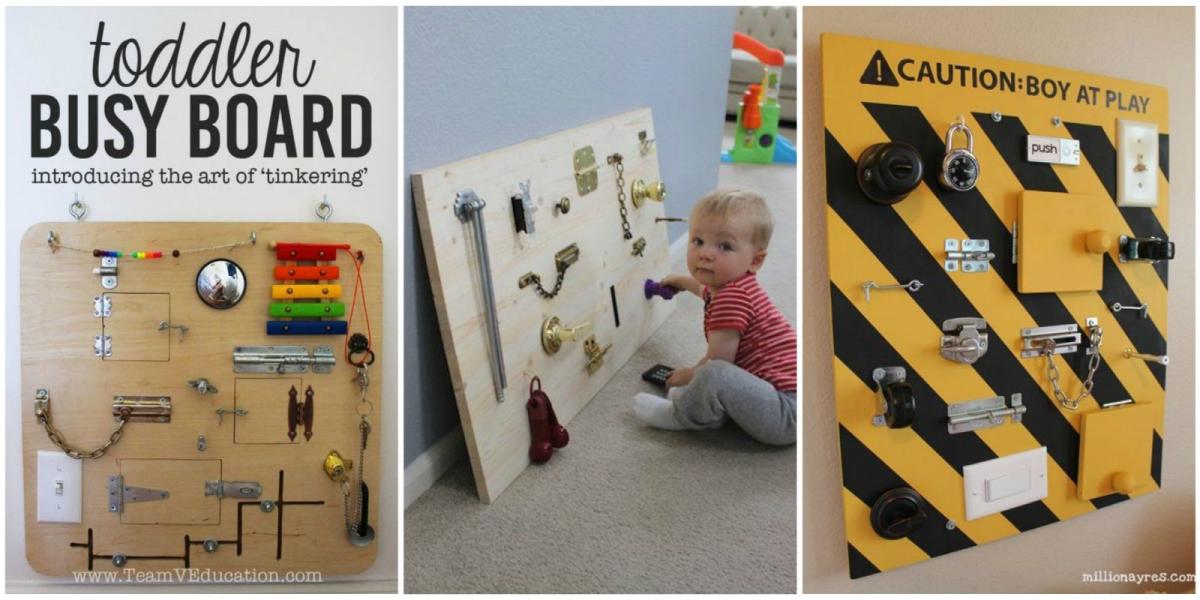 Toddler Busy Board: Peek-a-Boo Edition - Busy Toddler