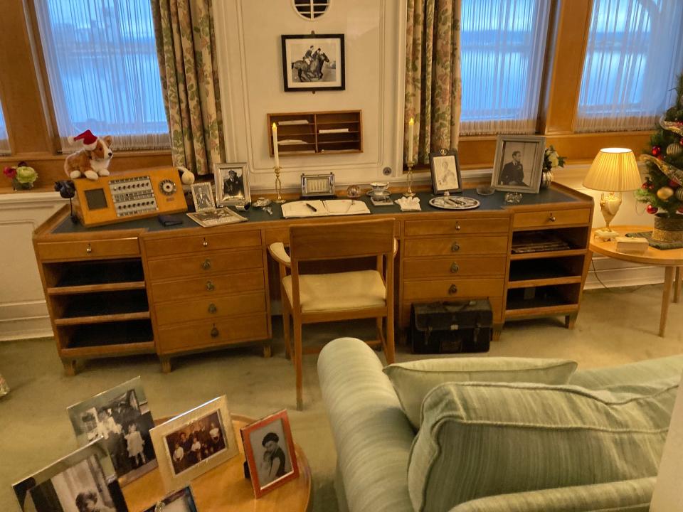 The Queen's office on the Royal Yacht Britannia.