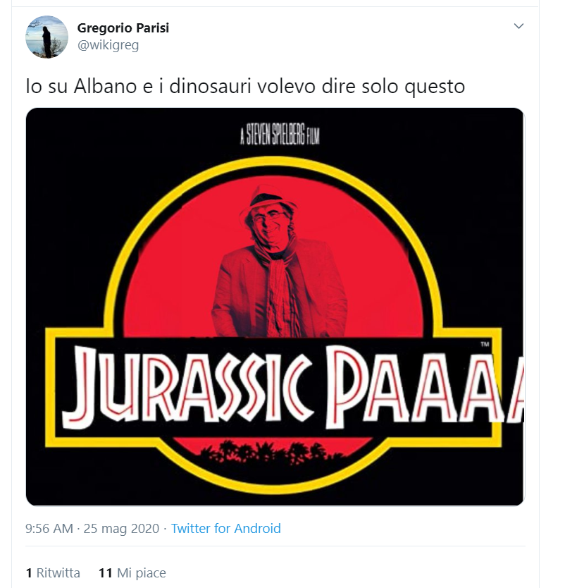 Da Jurassic Park storpiato in Cellino San Park, fino allo sterminio dei dinosauri con l'acuto di "Felicità", ecco i meme che stanno dilagando…