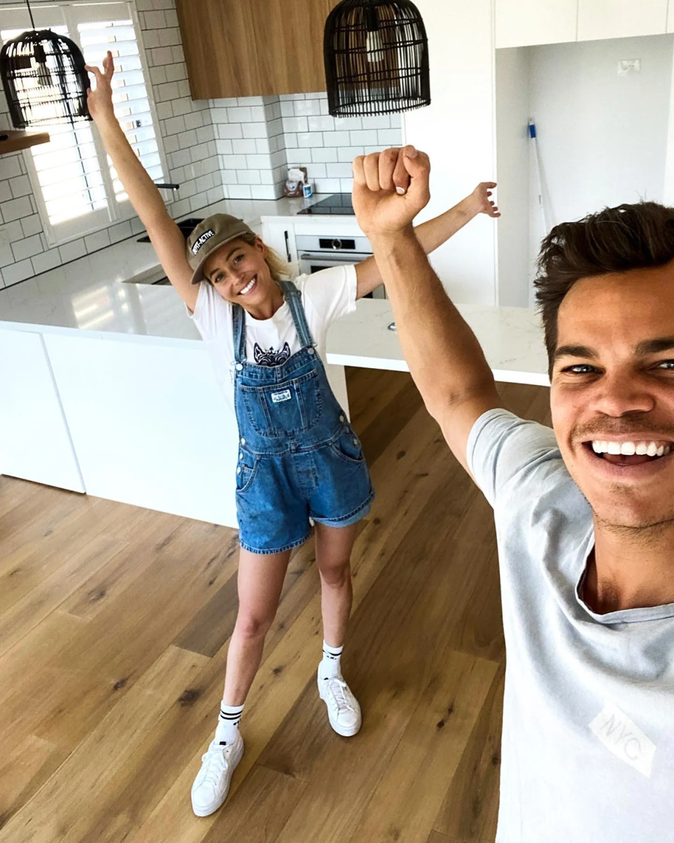 The Bachelor’s Jimmy and Holly in their apartment after moving in together.