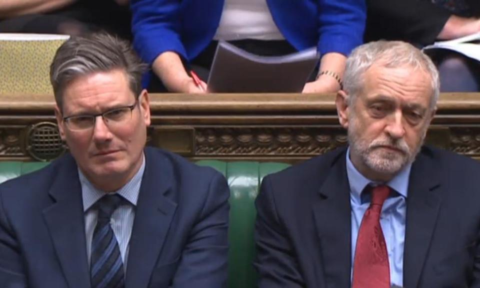 Labour leader Jeremy Corbyn and shadow Brexit secretary Sir Keir Starmer in the House of Commons