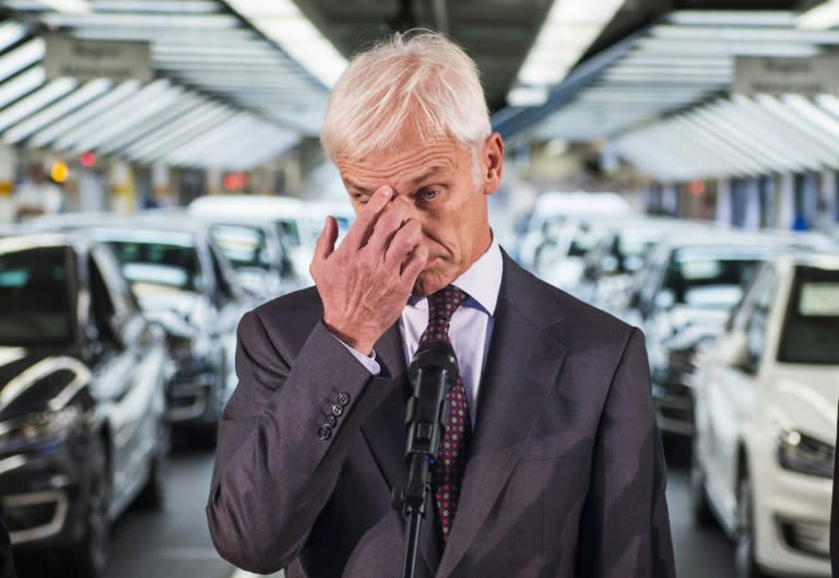 Accusations that VW fitted illegal "defeat devices" into its larger diesel engines, including in its Porsche cars, could weigh on CEO Matthias Mueller, pictured on October 21, 2015, who was elevated to VW CEO from running the Porsche subsidiary