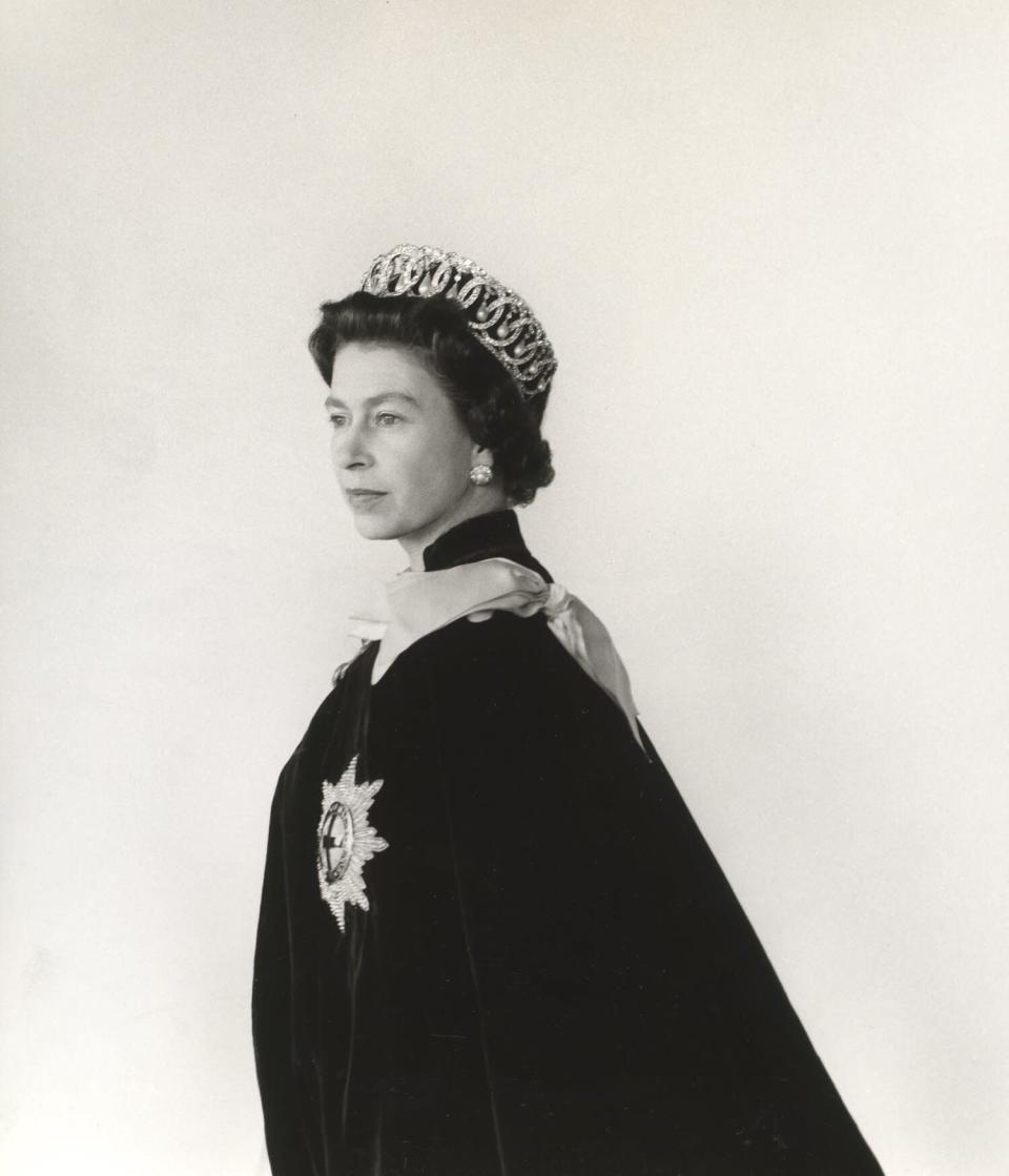 Queen Elizabeth II in Garter robes