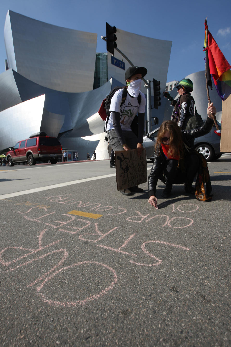 Occupy Protesters March In Downtown L.A.