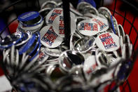 <p>Buttons calling for free markets are displayed at the Conservative Political Action Conference (CPAC) at National Harbor, Md., Feb. 23, 2018. (Photo: Joshua Roberts/Reuters) </p>